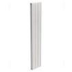Amura Elliptical Tube Vertical Designer Radiator | 1800mm x 360mm | Double Panel | White