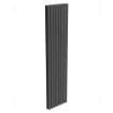 Amura Elliptical Tube Vertical Designer Radiator | 1800mm x 480mm | Double Panel | Anthracite