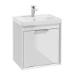 	Fjord Wall Hung Vanity Unit | 500mm | Gloss White | Brushed Chrome Handle
