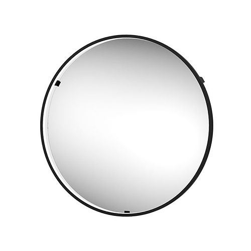 Sensio Aspect Floating Edge Round LED Mirror Black