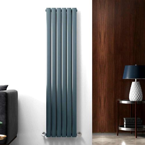 Nika Vertical Radiator (1800 x 420mm) - Double - Anthracite