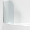 Cassabelle Round Bath Screen | 1400 x 800mm | Silver
