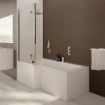 L-Shaped Single Ended Bath | Left Hand | 1700 x 850mm