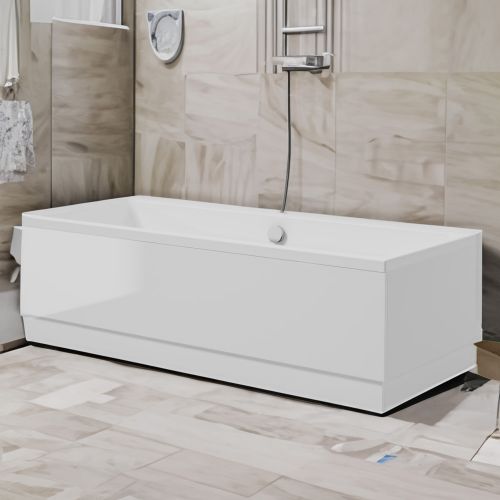 Scandinavian Bath Panel | Front (1700mm) - White