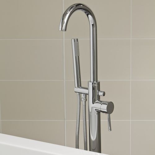 Harrow Floor Standing Bath Shower Mixer | Chrome