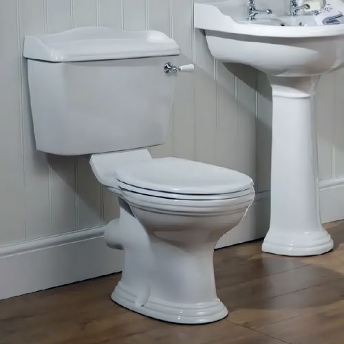 Cambridge Close Coupled Lever Cistern WC | Standard Seat