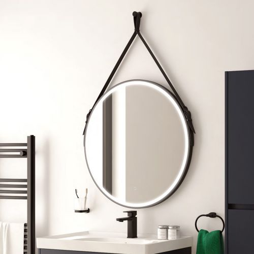 Astrid Style Illuminated Round Mirror | 600mm | Rope Feature
