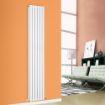 Amura Elliptical Tube Vertical Designer Radiator | 1800mm x 360mm | Double Panel | White