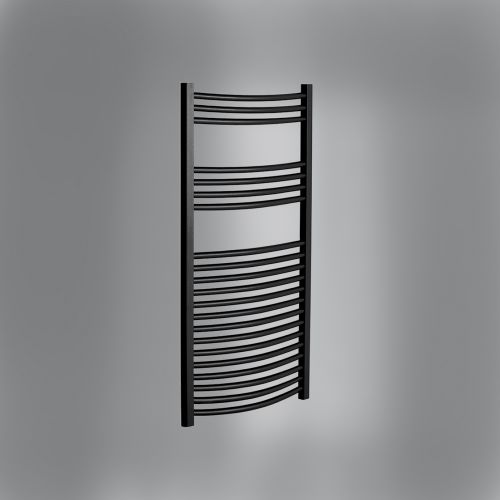 Curved Towel Warmer | 1200mm x 500mm | Black
