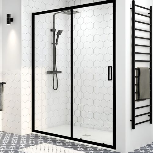 Casanuova | Sliding Shower Door | 1000mm | Black