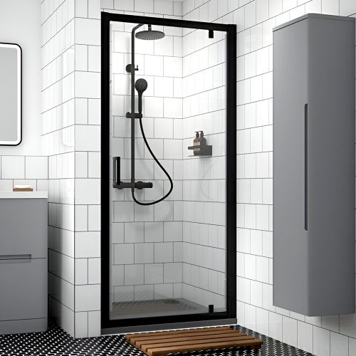 Casanuova | Pivot Shower Door | 760mm | Black