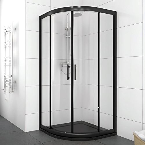 Casanuova | Quadrant Shower Door | 900mm | Black