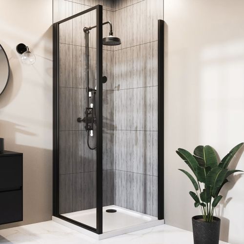 Casanuova | Shower Side Panel | 800mm | Black