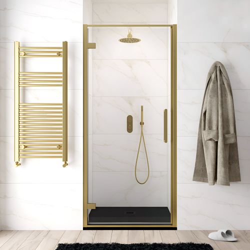 Aspect | Hinged Door | 900mm | Brushed Gold