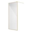 Mirage | Wetroom Panel | Fluted Glass | 900mm | Gold