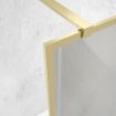 Mirage | Wetroom Panel | Fluted Glass | 1000mm | Brushed Gold