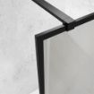Mirage | Wetroom Panel | Fluted Glass | 900mm | Matt Black