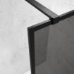 Mirage | Wetroom Panel | Smoked Glass | 900mm | Matt Black