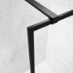 Mirage | Wetroom Panel | Clear Glass | 900mm | Matt Black