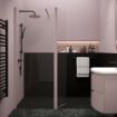 Aspect | Wetroom Panel | 400mm | Cashmere Pink
