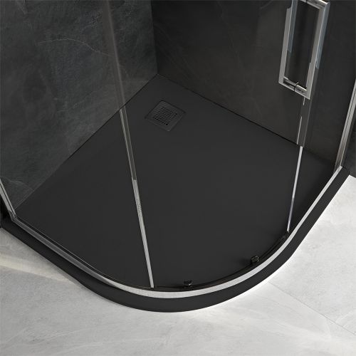 Slate Shower Tray | Quadrant | 1000x1000mm | Black