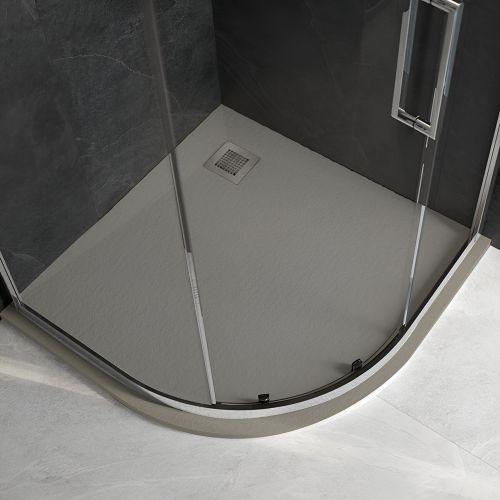 Slate Shower Tray | Quadrant | 1000x1000mm | Taupe
