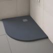 Slate Shower Tray | Off Quad | RH | 1000x800mm | Anthracite