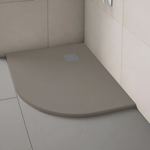 Slate Shower Tray | Offset Quadrant | RH | 1000mm x 800mm | Taupe