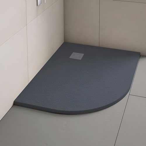 Slate Shower Tray | Off Quad | LH | 1200x800mm | Anthracite