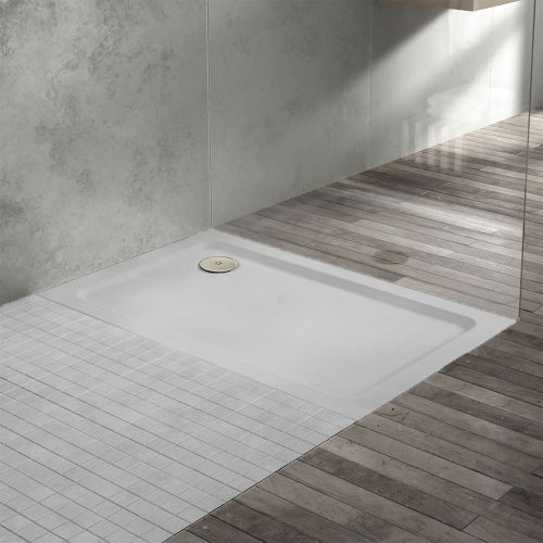 Lusino 3D Effect Shower Tray | Square | 800x800mm | White