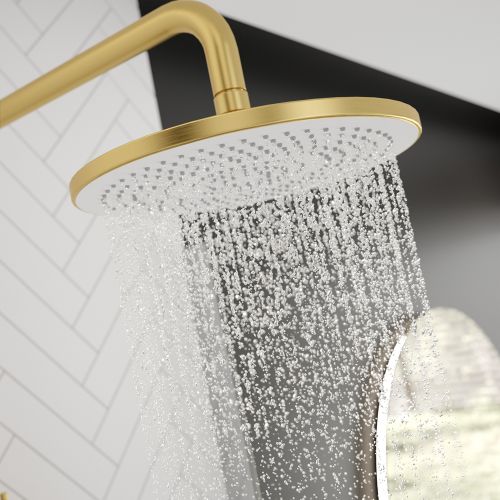 Alita | Rain Thermostatic Shower Kit | Round | Gold